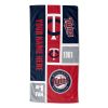 [Personalization Only] OFFICIAL MLB Colorblock Personalized Beach Towel - Twins - Personalization Only