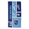 [Personalization Only] OFFICIAL MLB Colorblock Personalized Beach Towel - Royals - Personalization Only