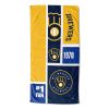 [Personalization Only] OFFICIAL MLB Colorblock Personalized Beach Towel - Brewers - Personalization Only
