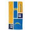 [Personalization Only] OFFICIAL NFL Colorblock Personalized Beach Towel - LA Chargers - Personalization Only