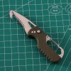 mulMultitool Keychain Knife; Small Pocket Box/Strap Cutter; Razor Sharp Serrated Blade And Paratrooper Hook; EDC Folding Knives - Orange+Black