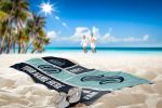 [Personalization Only] OFFICIAL NHL Colorblock Personalized Beach Towel - Seattle Kraken - Personalization Only