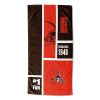 [Personalization Only] OFFICIAL NFL Colorblock Personalized Beach Towel - Browns - Personalization Only
