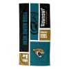 [Personalization Only] OFFICIAL NFL Colorblock Personalized Beach Towel - Jaguars - Personalization Only