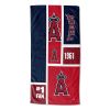 [Personalization Only] OFFICIAL MLB Colorblock Personalized Beach Towel - Angels - Personalization Only