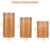 3Packs Flameless Candles Battery Operated Pillar Real Wax LED Glass Candle Warm White with Remote Control Timer - Yellow