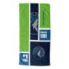 [Personalization Only] OFFICIAL NBA Colorblock Personalized Beach Towel - Minnesota Timberwolves - Personalization Only