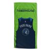 [Personalization Only] OFFICIAL NBA Jersey Personalized Beach Towel - Minnesota Timberwolves - Personalization Only