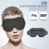 Travel 3D Eye Mask Sleep Soft Padded Shade Cover Rest Relax Sleeping Blindfold - Black