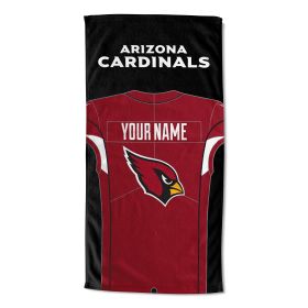[Personalization Only] OFFICIAL NFL Jersey Personalized Beach Towel - Arizona Cardinals - Personalization Only