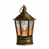 Vintage Decorative Lanterns Led Pumpkin Lantern for Halloween Christmas - copper