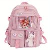 Women's Travel Backpack Women's Multi-Pocket Waterproof College School Bag Transparent Bag Large Capacity Laptop Backpack Reinforcement - Beige